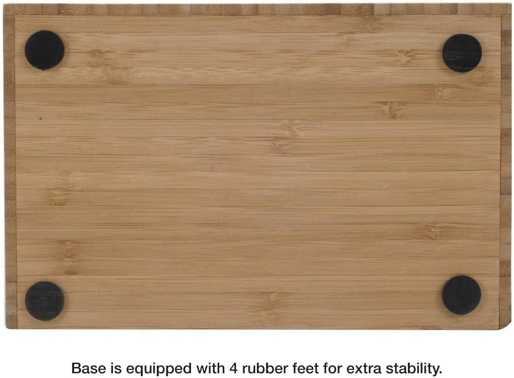 Bamboo Charging Station with Watch Charger Adapter – Multi-Device Organizer for Desk or Nightstand