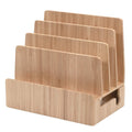 MobileVision Bamboo Charging Station &amp; Multi Device Organizer Slim Version for Smartphones, Tablets, and Laptops